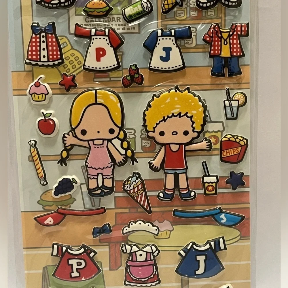 2011 Sanrio Patty and Jimmy Dress Up Stickers